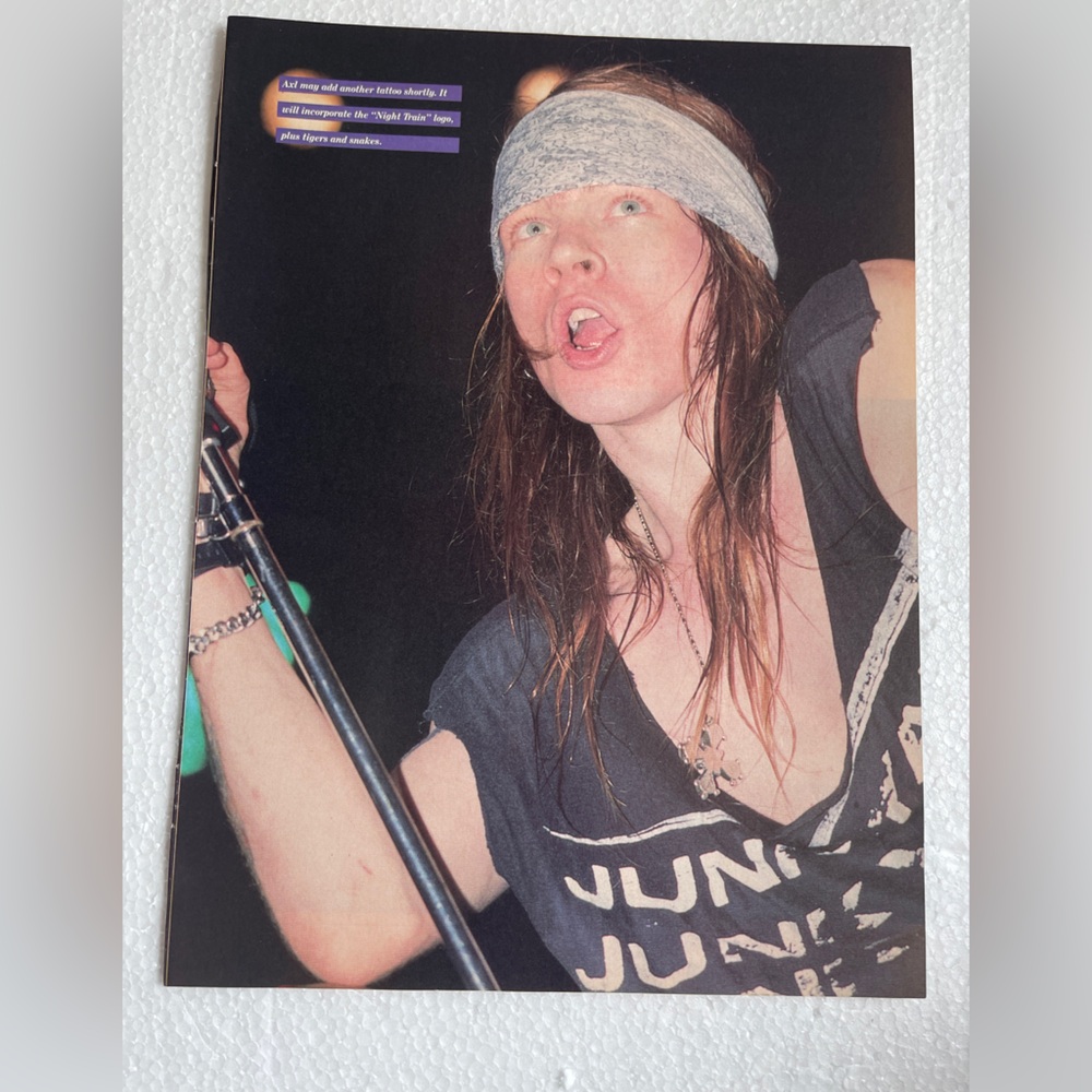 Vintage Guns N’ Roses Axl Rose Pinup